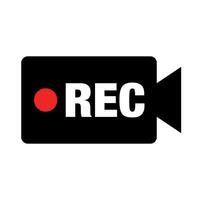 REC record camera icon. Vector. vector