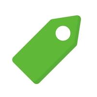Green tag icon. Price tag icon. Vector. vector