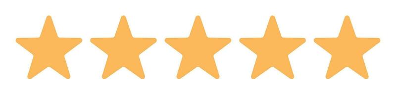 Simple five star icon. Vector. vector