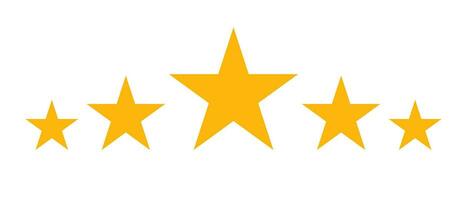Rating Five Star Icon. Review. Vector. vector