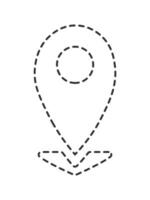 Location icons simple vector form.