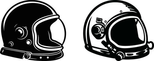 Space Sleekness  Minimalist Astronaut Headpiece vector