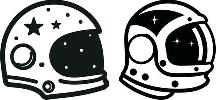 Orbiting Elegance  Stylish Space Helmet Vector