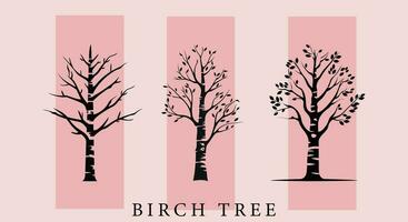 Birch Embrace  Vector Forest Serenity