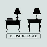 Silhouette Simplicity  Bedside Table Vector