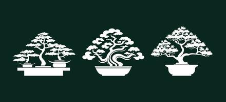 Nature's Miniature Symphony  Bonsai Collection vector