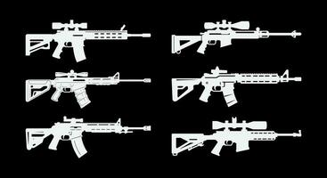 Precision Arsenal  Sleek Rifle Silhouette vector