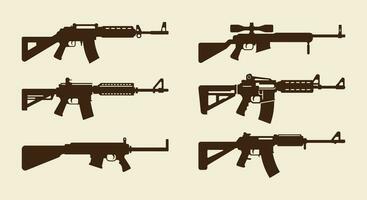 Deadly Elegance  Intricate Rifle Design vector