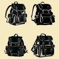 explorar en estilo minimalista mochila vector