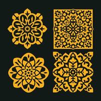 Intricacy Unveiled  Arabic Ornamental Silhouette Vector