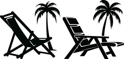 Coastal Chic Relaxation  Minimalist Chair Design vector