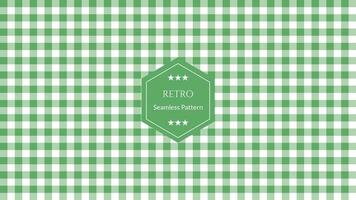 Gingham pattern  vector background, Retro fashion fabric design