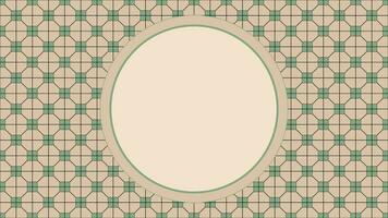 Seamless asian background pattern. Chinese banner with circle for show product vector
