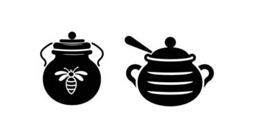 Aromatic Elegance Honey Pot Vector Masterpiece