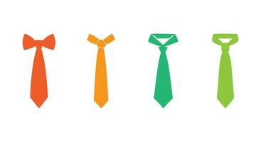 de moda corbatas contemporáneo corbata ilustración vector