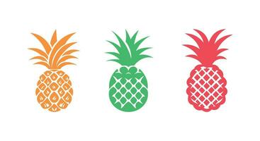 Abstract Tropical Pineapple Vector Symphony