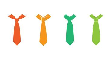 Knotty Elegance Modern Necktie Silhouette vector