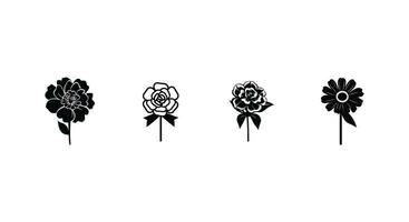 Graceful Petals Sophisticated Lapel Pin Designs vector