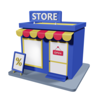 loja comércio eletrônico 3d ícone png