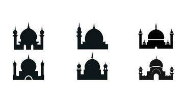 Geometric Elegance Mosque Silhouette vector