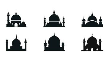 Abstract Mosque Outline in Evening Glow vector