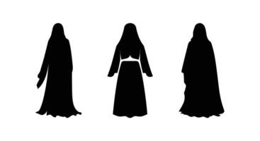 islámico elegante abaya conjunto vector