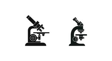 científico sinfonías microscopio silueta serie vector