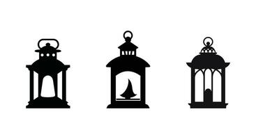 Zen Garden Lantern Silhouette vector