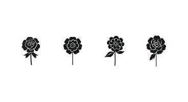 Botanical Elegance Refined Lapel Pin Silhouettes vector