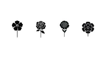 Floral Finery Exquisite Lapel Accessories Silhouettes vector