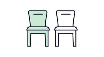 Modern simple  colored  Chair Illustrations vector