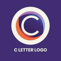 C letter logo in a minimalist modern style vector