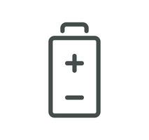 Batteries related icon outline and linear vector. vector