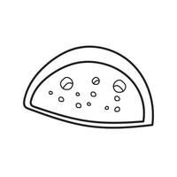 Hand drawn Kids drawing Cartoon Vector illustration ciabatta bread icon Isolated on White Background