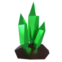 green crystals on a black base png