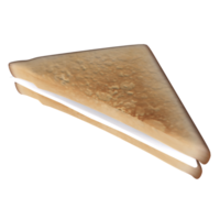 ein Scheibe von Toast mit Sahne Käse auf es png