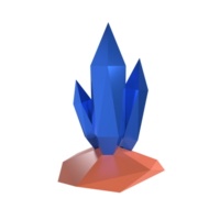 a blue crystal on a transparent background png