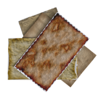 old parchment paper on a transparent background png