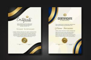 Set luxury certificate template vector