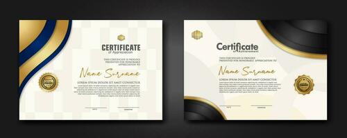 Set luxury certificate template vector