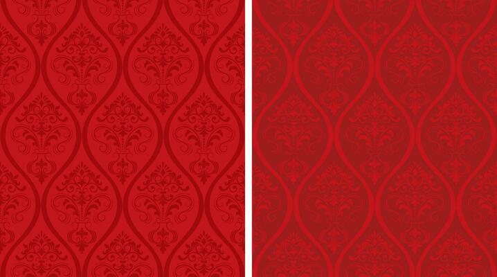 Floral pattern. Wallpaper baroque, damask. Seamless vector background. Damask seamless red vector pattern.