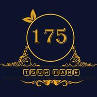 New unique logo design with number 175 vector