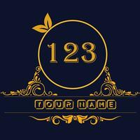 New unique logo design with number 123 vector