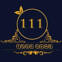 New unique logo design with number 111 vector