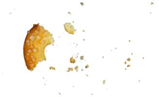 Golden brown biscuit crumbs isolated element png