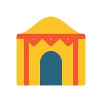 tent icon flat style vector