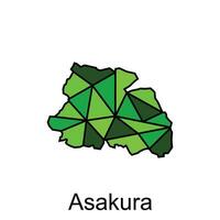 Map City of Asakura design, High detailed vector map - Japan Vector Design Template, suitable for your company