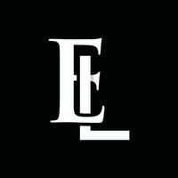Letter EL modern monogram logo vector design, logo initial vector mark element graphic illustration design template