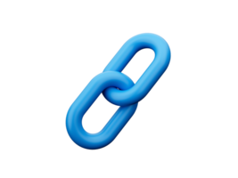 3d Realistic Chain or link Icon 3d illustration png