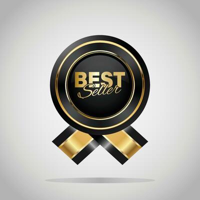 Luxury golden black badges and labels. Retro vintage circle badge design